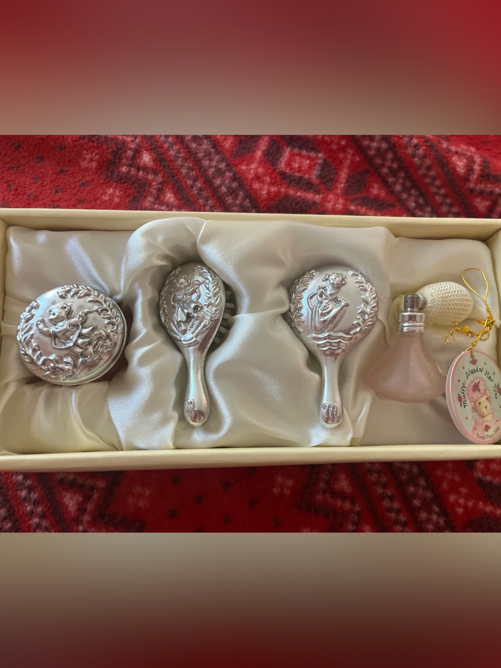 Vintage Children’s Muffy Vanderbear Vanity Set 4 Piece In Box